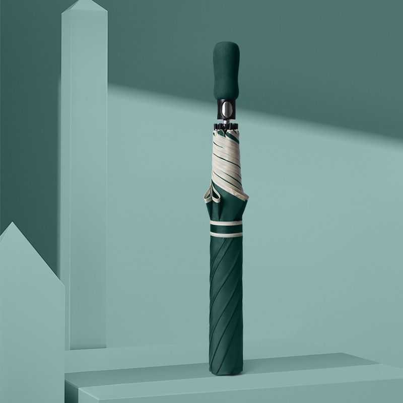 2021新款晴雨抗m风雨伞纯色两折高尔夫伞自动商务个性化logo广告