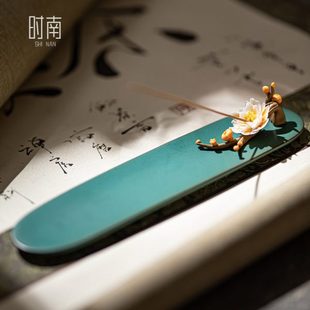 陶瓷梅花线香插手工陶瓷捏花香座家用檀香线香炉香托香器茶道摆件