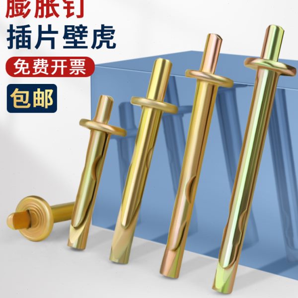 沪心插片壁虎膨胀钉敲击式壁虎膨胀螺丝快速锤击打入式膨胀螺栓M6