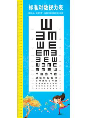 《儿童视力表》中小学生眼保健操挂图保健操图解视力表眼保健海报