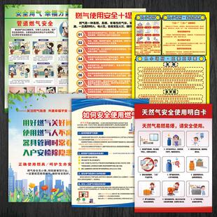 管道燃气使用须知安全常识七不准天然气注意事项宣传画挂图NIH