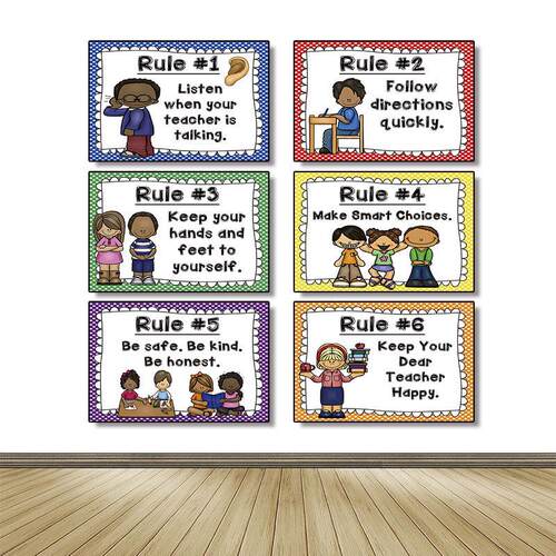 英语教室规则class rules培训机构双语幼儿园环创装饰布置贴纸
