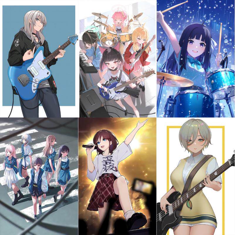 哭泣少女乐队海报GIRLS BAND CRY 闺泣呐喊GBC贴纸防水背胶墙贴纸图片