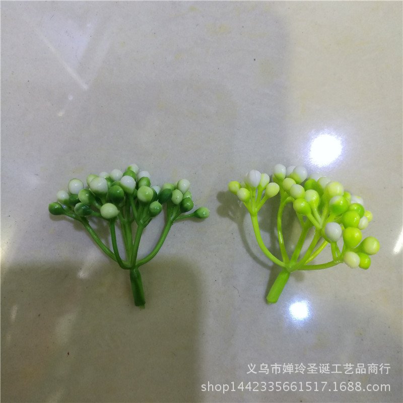 仿真花蕊 塑料六叉蕊 仿真花装饰果子果实配件 圣诞小果子