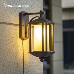 复古户外壁灯阳台大门墙壁灯花园宏庭院灯防水迪莱过道外墙室外