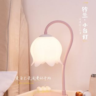 网红高级感主卧台灯氛围灯 铃兰花朵台灯卧室床头灯轻奢2022新款
