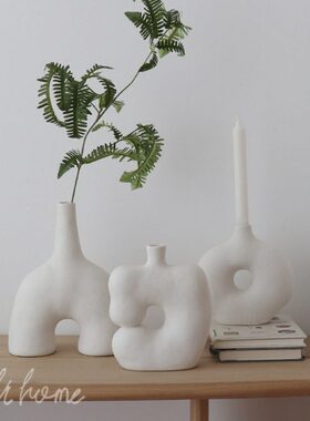 H格道具开大花瓶ME软装花器腾侘寂LI柜W风U异形O图放样板间摆件