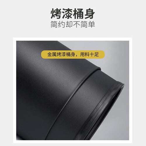 酒店宾馆客房垃圾桶圆形双层烤漆垃圾桶塑料双层套皮10L垃圾桶