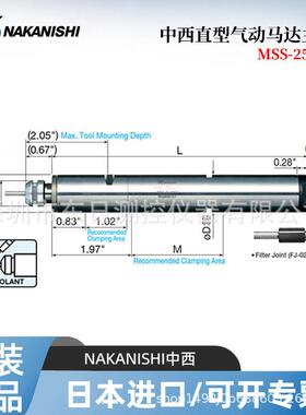 日本原装进口NAKANISHI中西气动马达主轴MSS-2524R MSS-2524RA