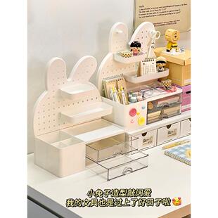 书桌上的收纳书架洞洞板置物架学生写字台学习桌文具笔筒收纳