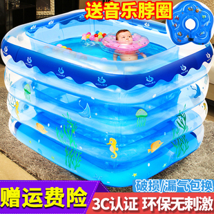 婴儿游泳池家用i新生宝宝洗澡桶小孩儿童沐浴桶充气加厚折叠戏水