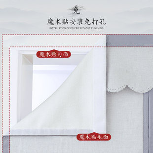 布艺全隐私防风隔断门帘卧室防窥C磁吸免打孔保暖防风防尘遮挡挂
