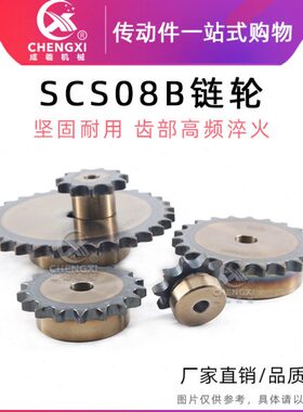 齿 024026B 高精度25链轮8B8齿8B80 SC单排齿27碳钢BSB 齿4分080