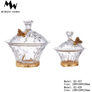 装饰品摆件玻璃家装创意家居欧式客厅酒柜卧室盒中式美装饰样板房