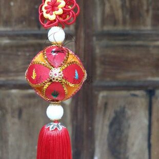 广西珠子4白菜挂件车饰挂件绣球绣球绣球壮族特色民族车挂cm玉石