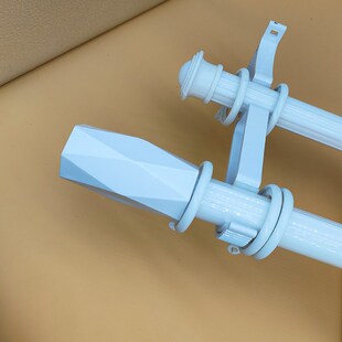 窗帘杆罗马杆双杆简约双层窗帘轨道杆子加厚打孔静音窗杆挂钩单杆