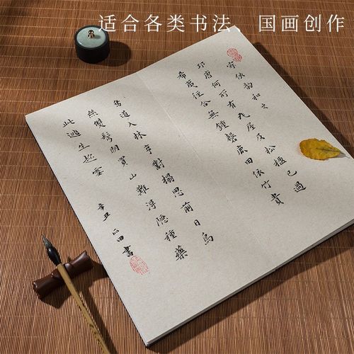 仿清宫国展册页本楮皮麻宣纸书法国画创作收藏馈赠精装复古折页本