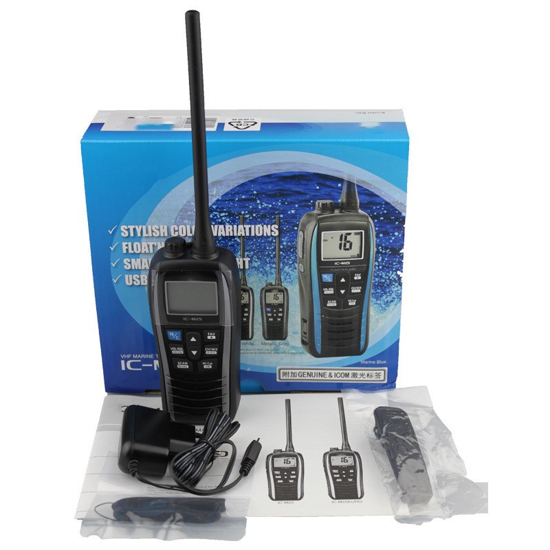 IC-M25对讲机M23海事船用甚高频M36漂浮VHF适用艾可慕M37船舶M24