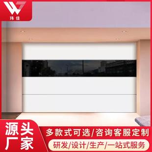 家用别墅纯平车库门停车场提升门感应翻板门电动快速卷帘门 新款