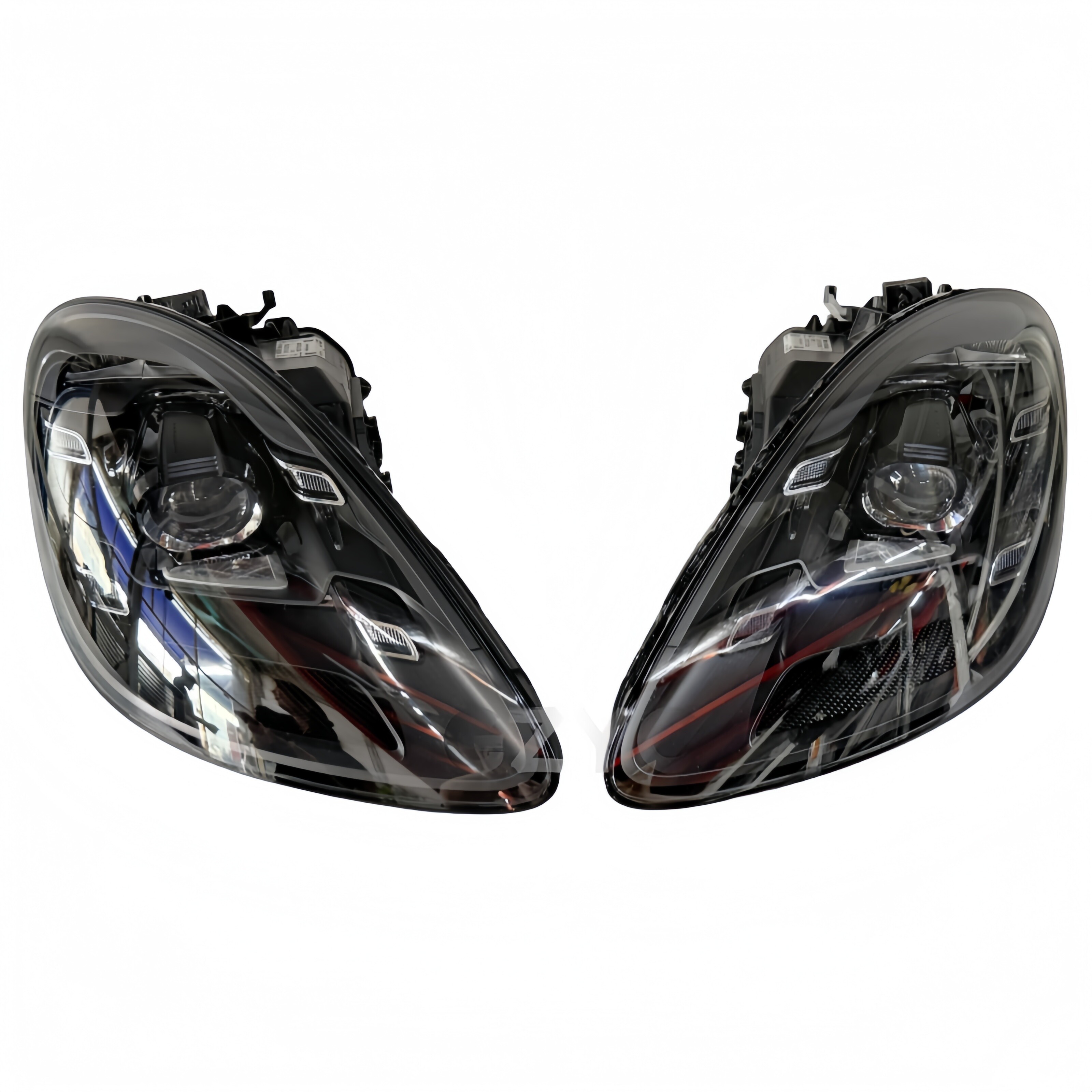 适用保时捷982高配矩阵LED大灯总成低配升级高配新款汽车照明大灯