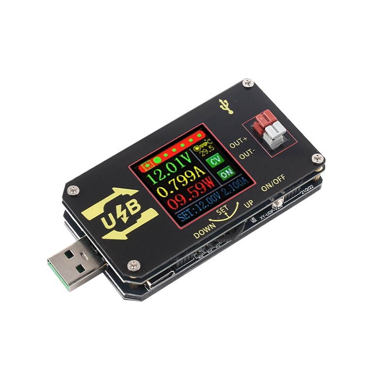 数控USB彩屏电源升降压模块恒压恒流5V转9V12V24VUSB升压线UDP
