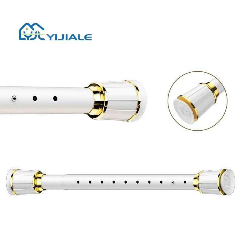 窗帘杆免打孔卧室晾衣杆阳台浴帘杆伸缩杆浴室涨撑杆罗马杆挂衣杆