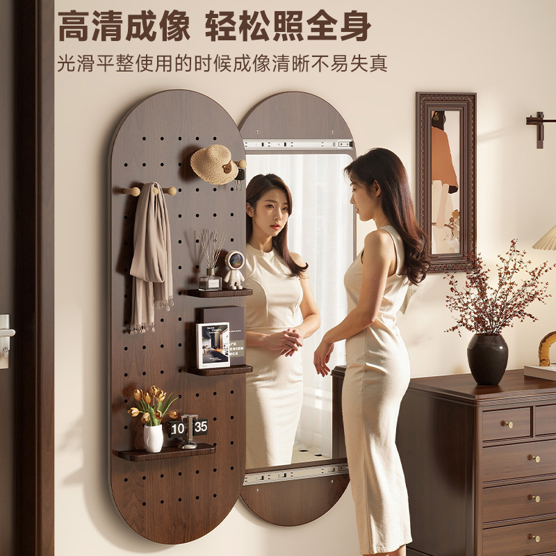 木质推拉暗藏式全身镜