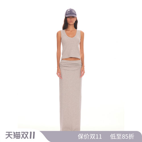 1c00M4华夫格肌理V领背心