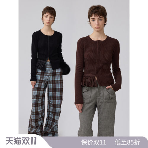 复古显瘦拼接上衣女2025冬