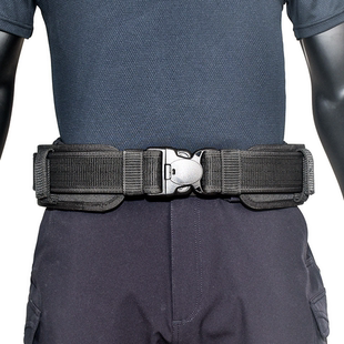 龙章御户外运动黑战术快拔腰带编制硬质多功能腰封三合一腰带套装