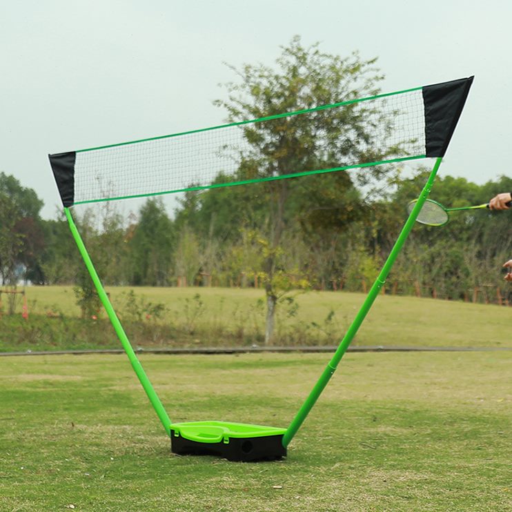 盖威羽毛球网架便携式 手动伸缩杆简易移动式3米羽毛球网比赛用