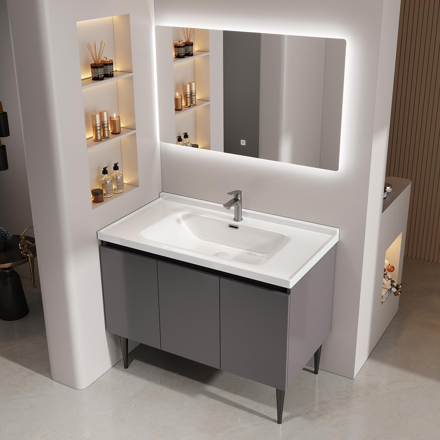 公共化妆室蜂窝铝浴室柜组合厕所洗脸盆洗漱台盆柜套装酒店洗手池