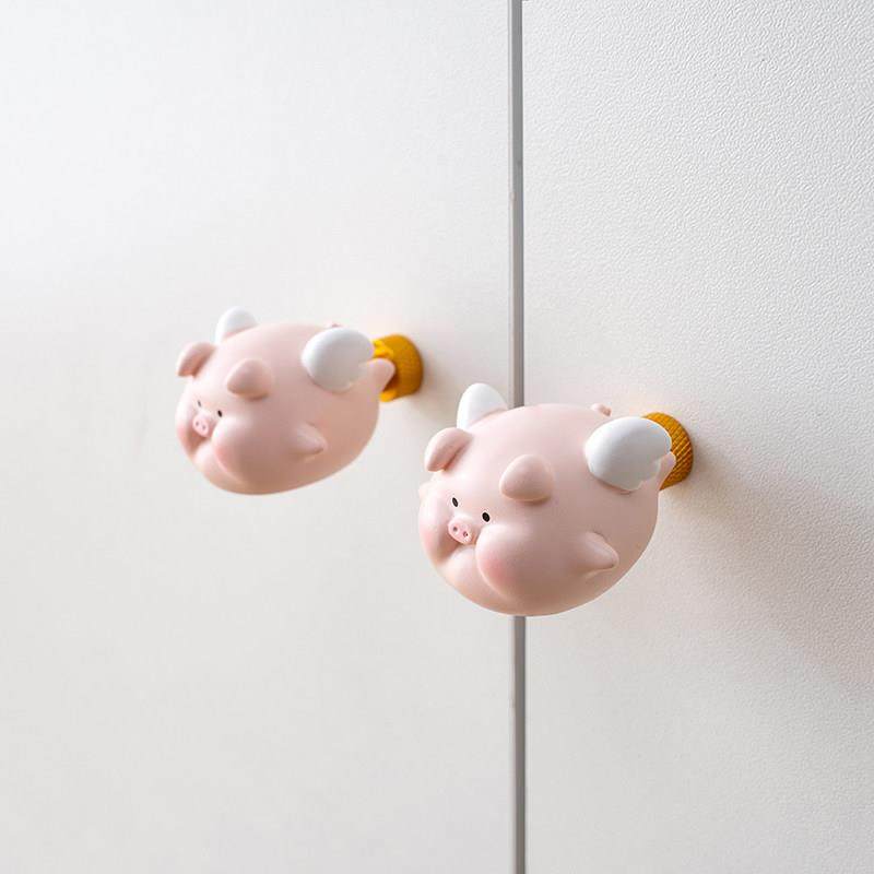 卡通动物儿童房衣柜门拉手奶油风女儿房可爱小猪兔子抽屉单孔把手,基础建材,小拉手,淘宝优惠券,粉丝福利购,淘宝优惠卷
