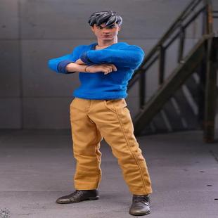 1/12兵人衣服男6寸可动人偶SHF 方大头素体成龙历险休闲裤T恤配件