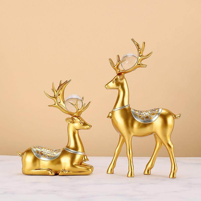招财鹿摆件轻奢高档创意酒柜装饰品客厅办公桌面家居乔迁新居礼品,家居饰品,装饰摆件,淘宝优惠券,粉丝福利购,淘宝优惠卷