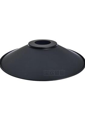 黑色工业风圆形铝灯罩65孔外壳不锈钢反光罩室外防水聚光工矿灯碟