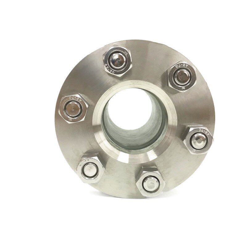 碳钢法兰视盅 正材304S不锈钢法兰带颈视镜 JB595-64带颈法兰视镜