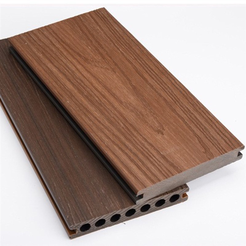 户外圆孔二代3D深压木纹塑木共挤地板 提供安装指导