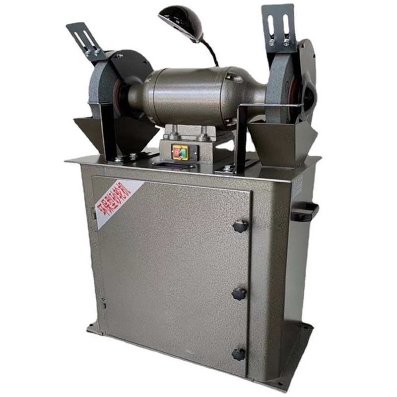 M3325除尘式砂轮机250型立式吸尘1.1kw/0.75kw小型带工作灯打磨机