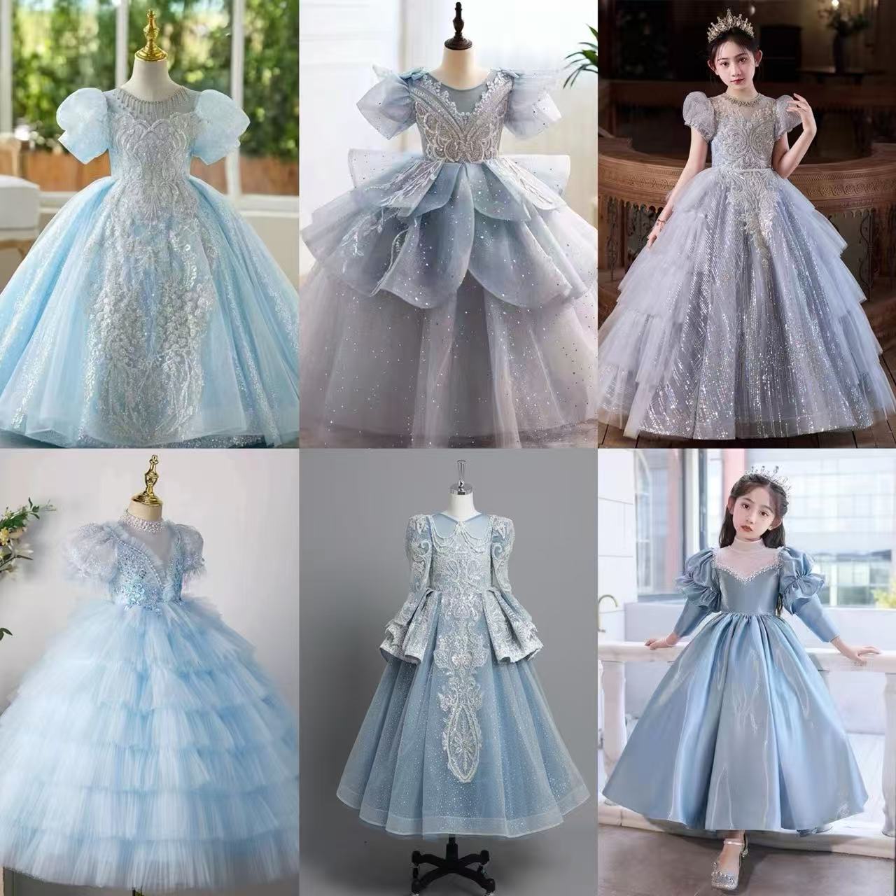 租赁奢华齐地女童礼服公主蓬蓬裙模特走秀唱歌主持人钢琴出租