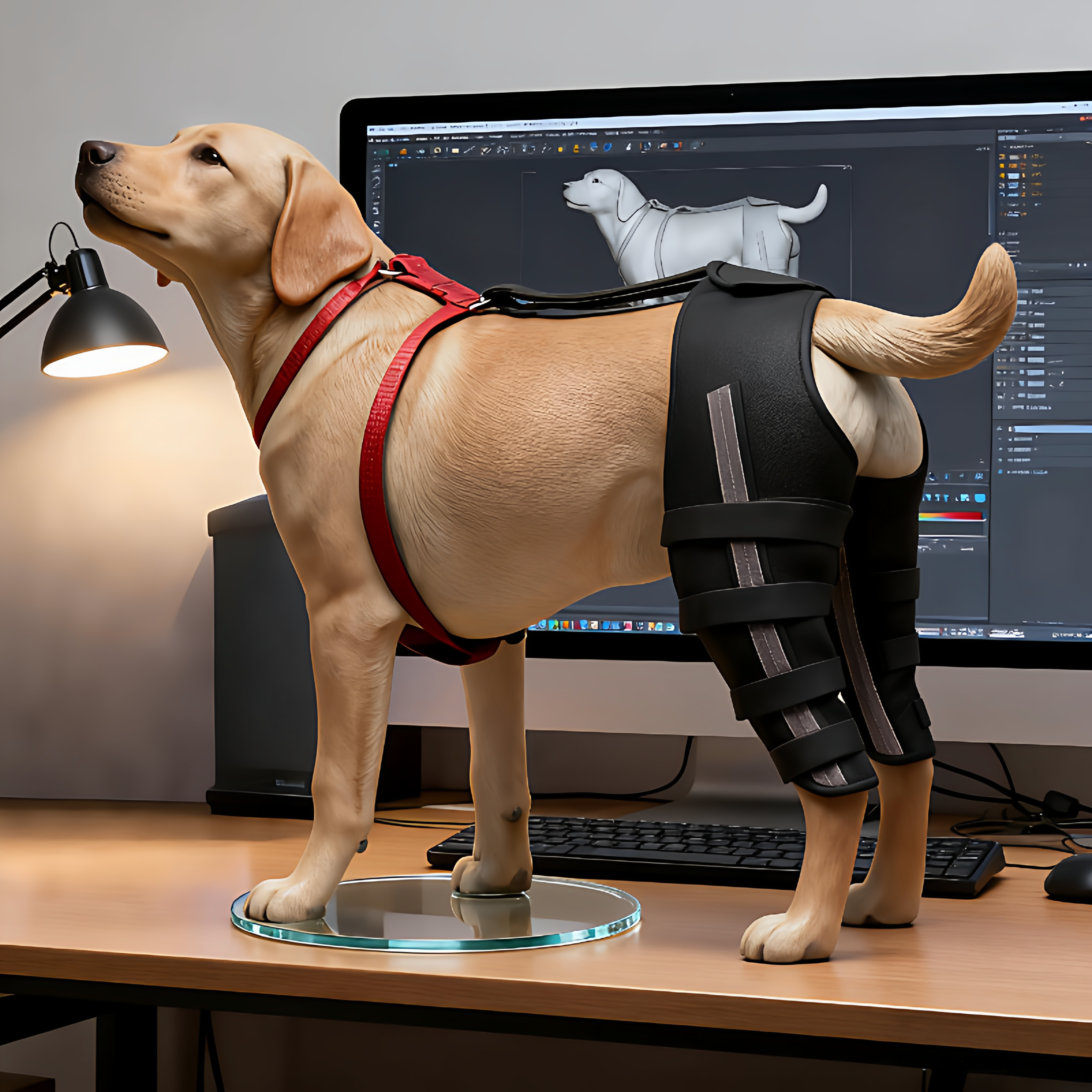 狗狗支撑架护膝适用于狗撕裂的ACL十字韧带髌骨双腿缓解关节疼痛