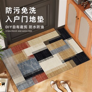 绿色地毯换鞋 高级感复古入户门地垫免洗PVC进门垫2025新款 脚垫子