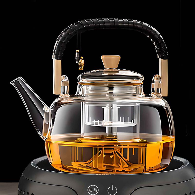 蒸煮一体玻璃茶壶2025新款电陶炉加热全自动煮茶器烧水泡茶专用