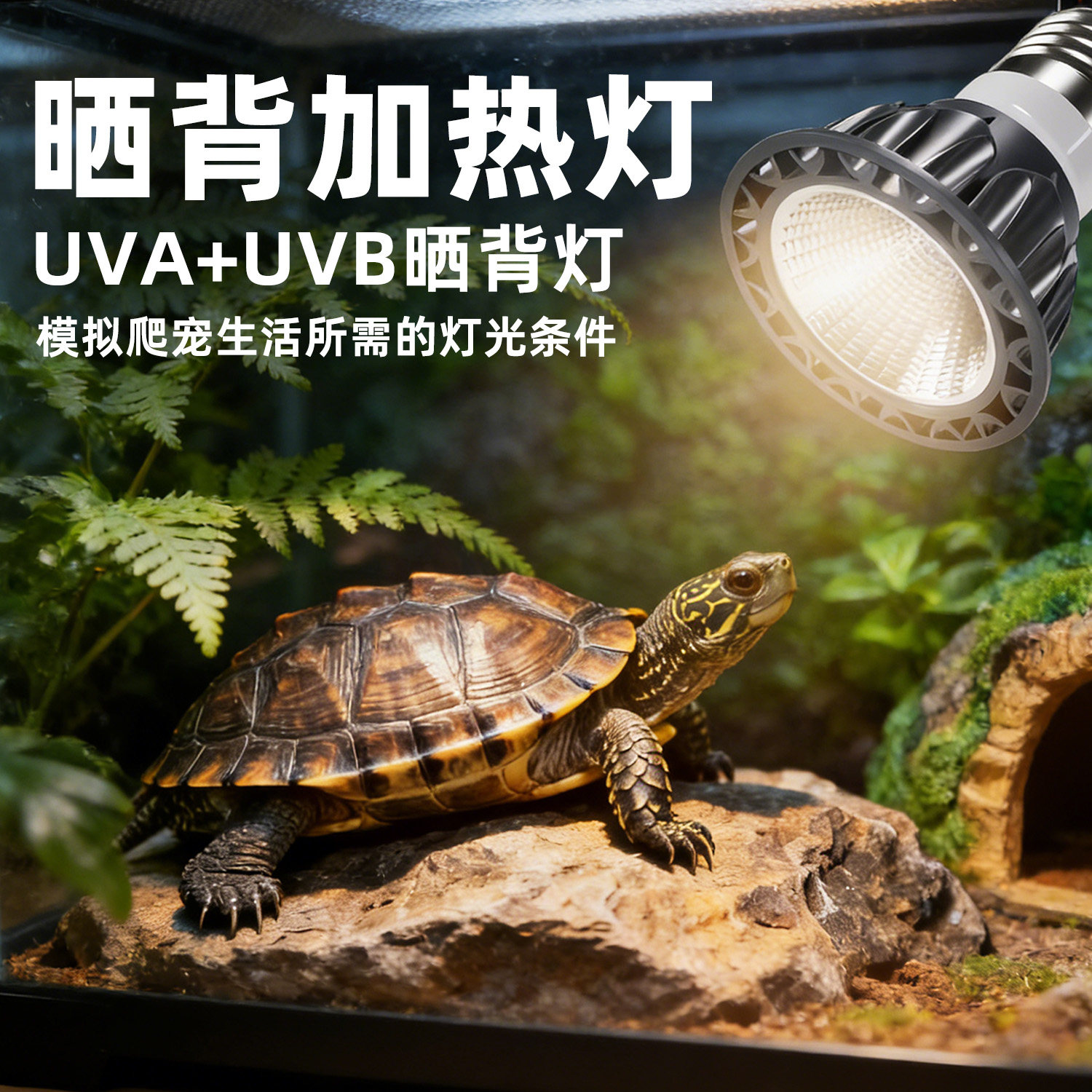 UVAUVB全光谱乌龟爬宠晒背加热灯
