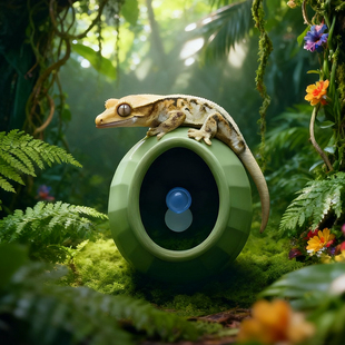 爬宠躲避屋蛋形洞穴饲养箱造景装 饰豹纹守宫睫角窝蜥蜴蛇角蛙爬台