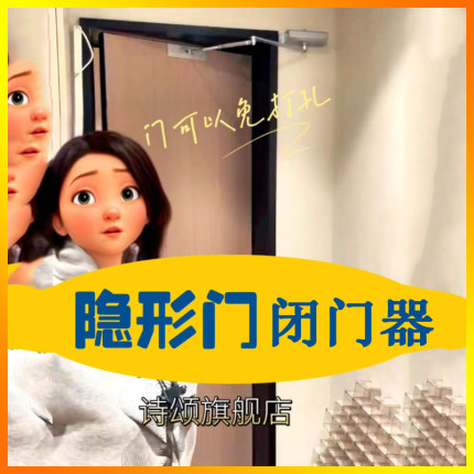 内开隐形门闭门器缓冲关门隐形门侧装自M动关门木门玻璃门高门