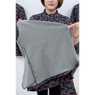 宽松中老年女生Y一体绒打底 秋冬季 新款 半高领加厚保暖衫 休闲长袖