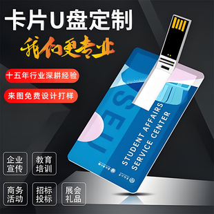 卡片优盘128M256M512M招投标U盘1G2G4G优盘logo刻字定制纪念礼品