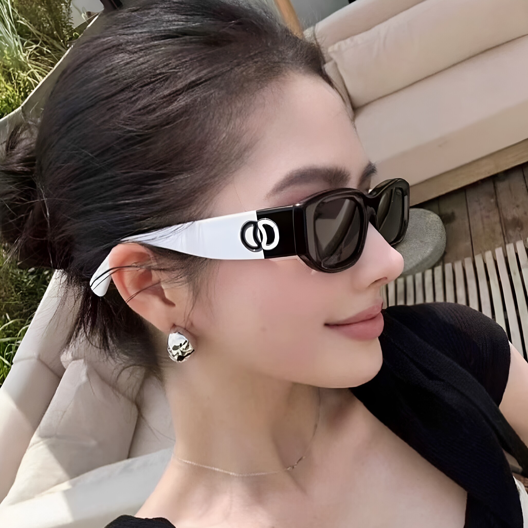 2026新明星同款小香风大框猫眼墨镜女款高级感防紫外线晒太阳眼镜