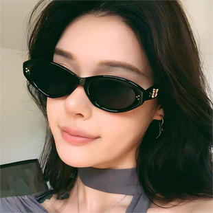 GM墨镜jennie同款高级感太阳眼镜女士猫眼防紫外线近视可带度数